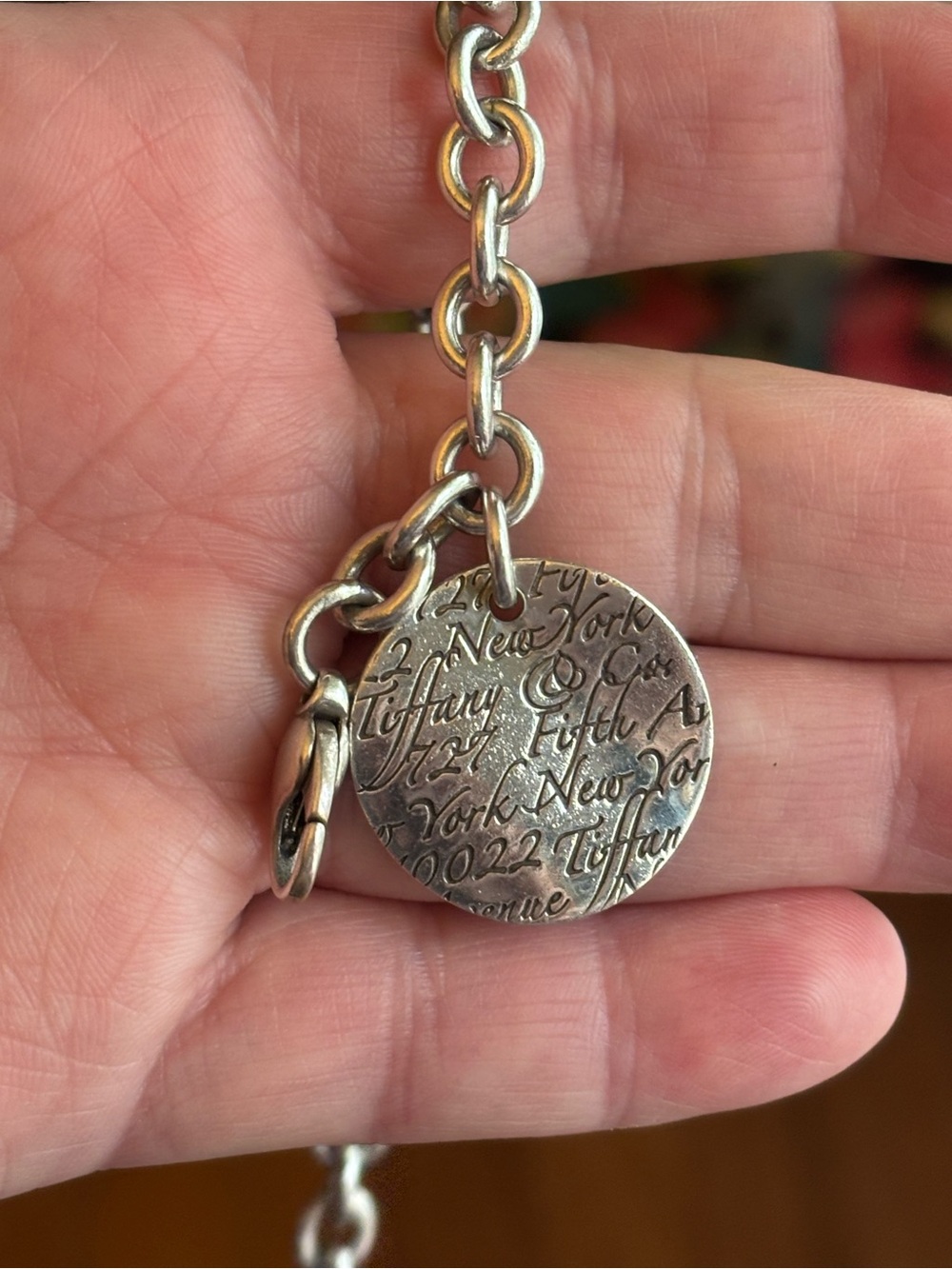 Tiffany & Co. Vintage Notes round tag charm bracelet